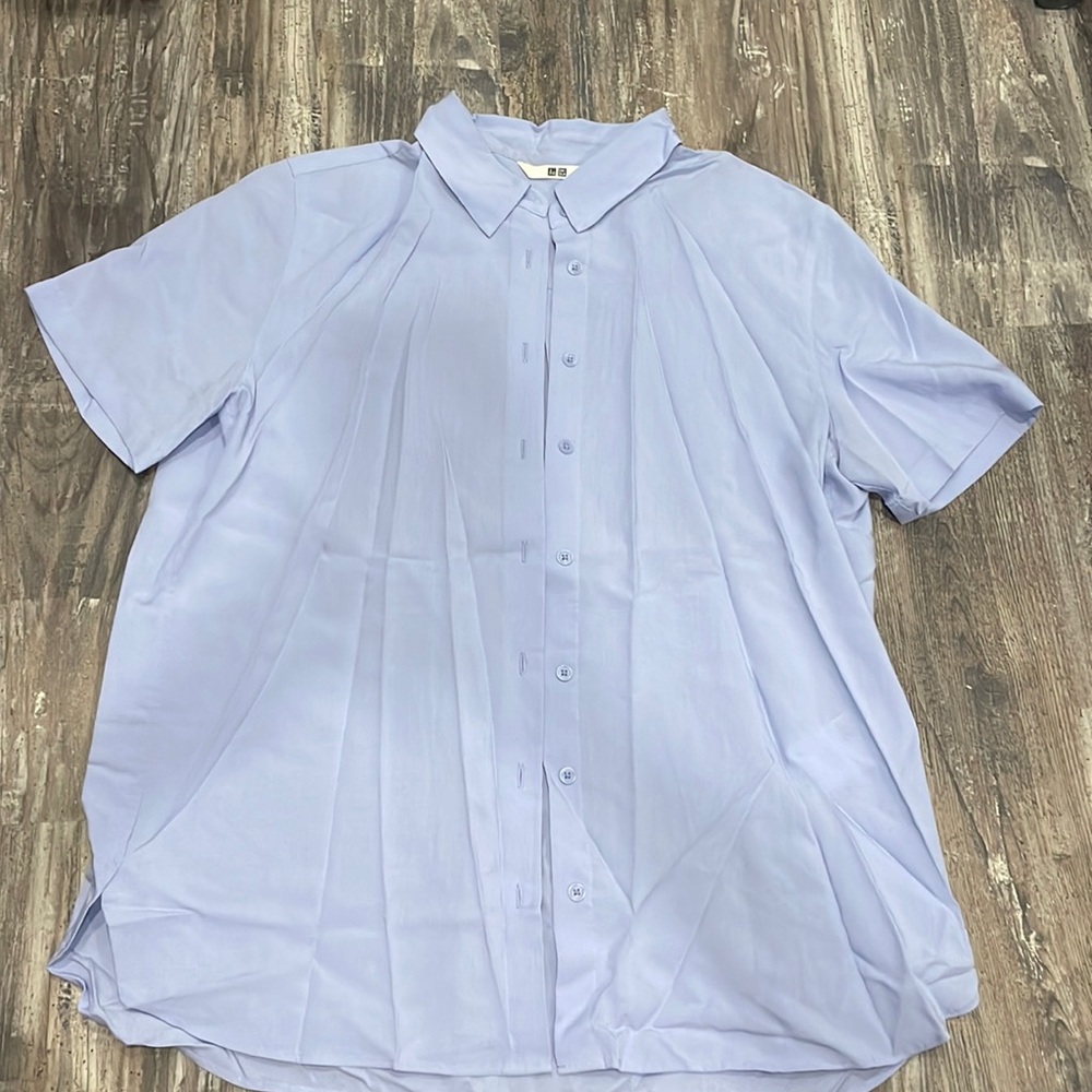 Lavender Tshirt Button Up